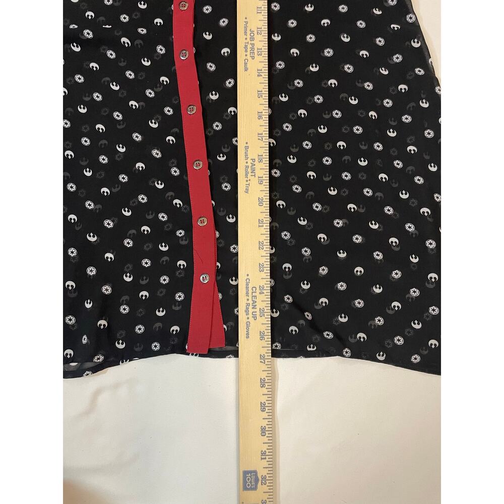 Her Universe Star Wars Rebel Empire Chiffon Button Down Top Large LG - Picture 6 of 6